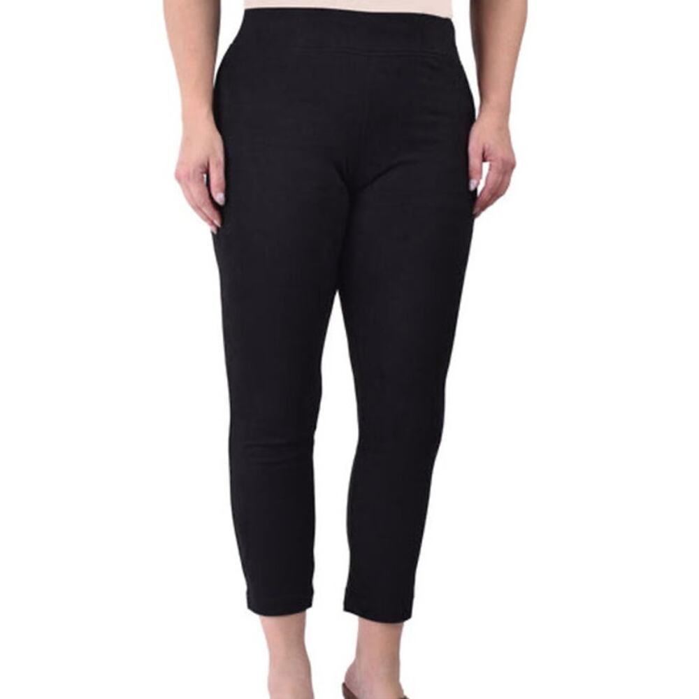 Ethyl Clothing Hadar Black Cropped Soft Pants size 2 Spandex Blend Basic